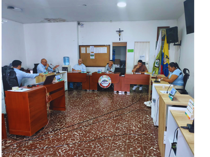 Segundo periodo de sesiones ordinarias – Mayo 2026 Imagen panorámica del Concejo Municipal de Riofrío Valle del Cauca durante el inicio del segundo periodo de sesiones ordinarias en mayo de 2026